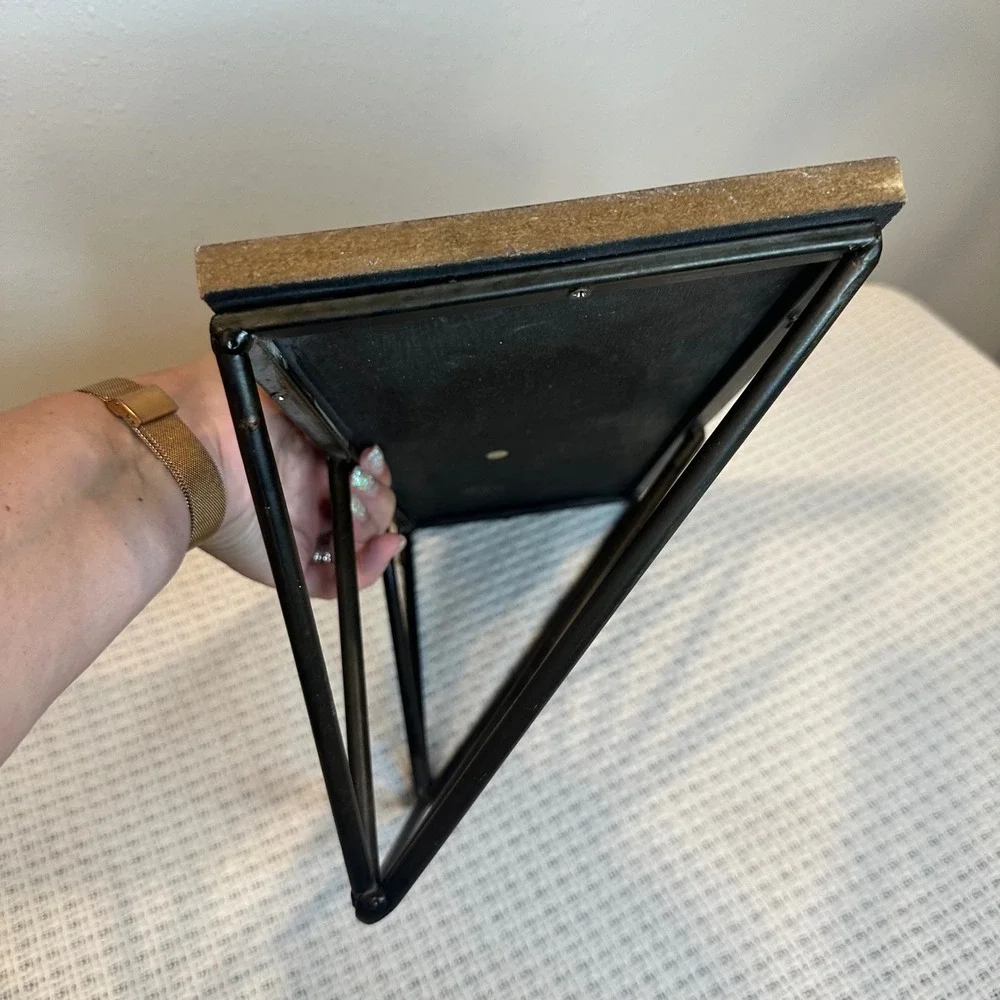 Floating Wall Shelf Home 18in Brown Black Geometric‎ Industrial Modern Decor